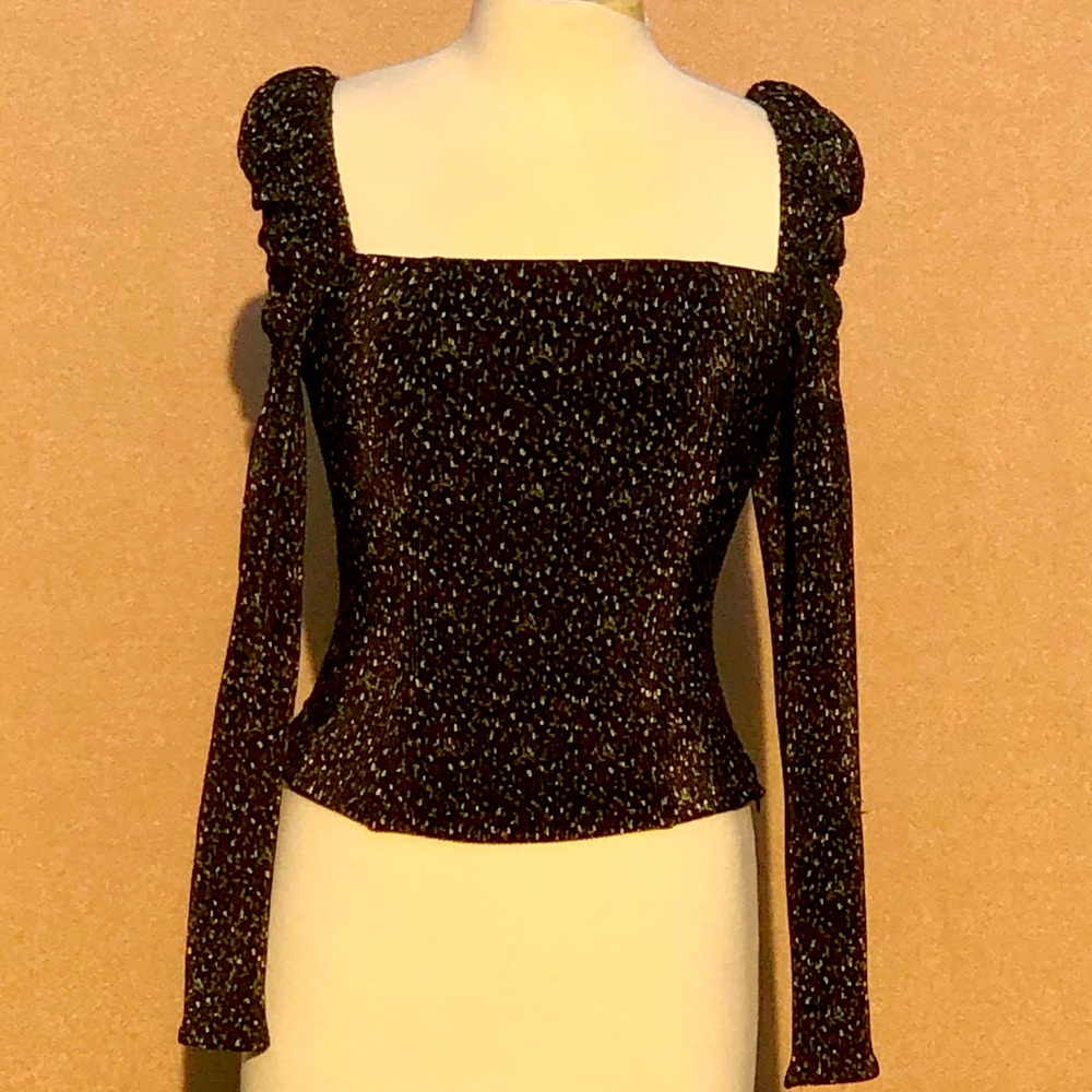 Gianni Bini spotted square neck top